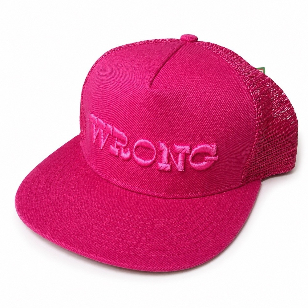 New With Tag Womens Marfa Pink Trucker Wrong Adjustable Hat